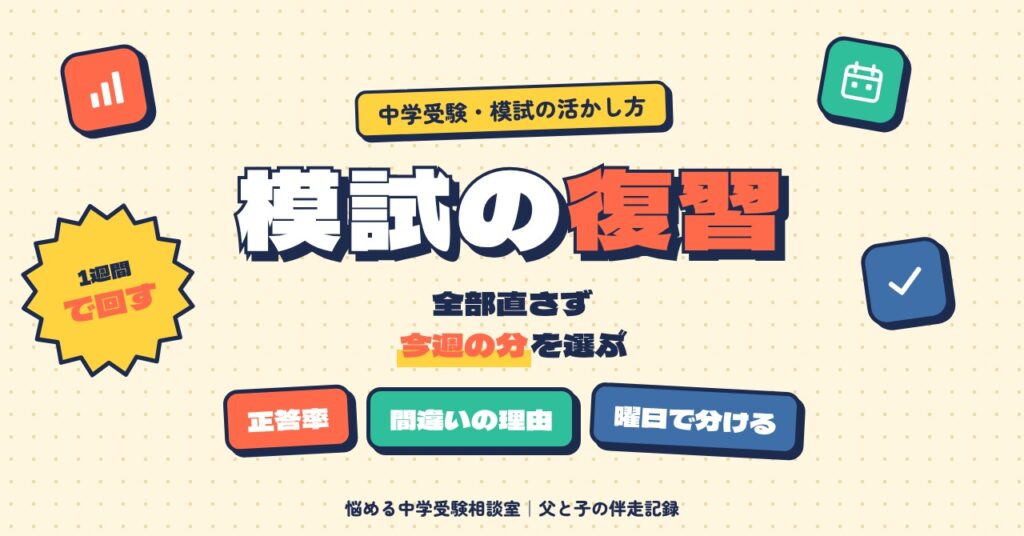 模試の復習は優先順位を決めて1週間で回す