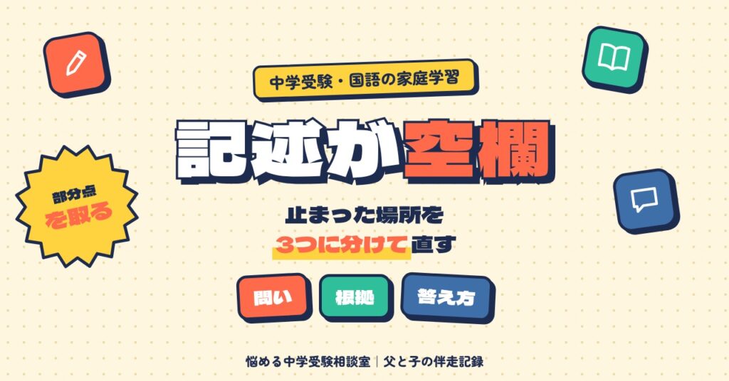 国語の記述は問い・根拠・答え方の3つで直す