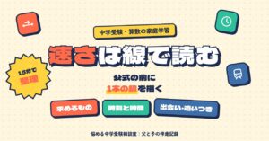 速さの文章題は式の前に線で読む