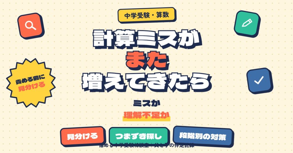計算ミスがまた増えてきたら