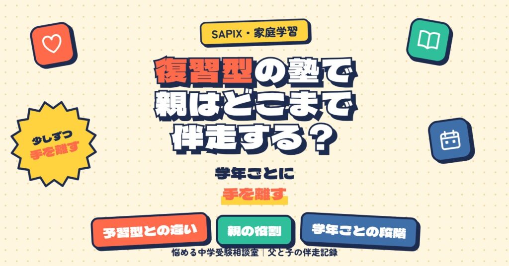 復習型の塾で親はどこまで伴走する？