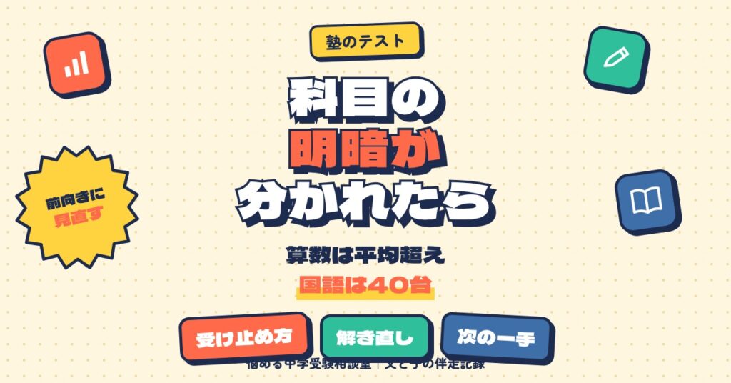 塾のテストで科目の明暗が分かれたら