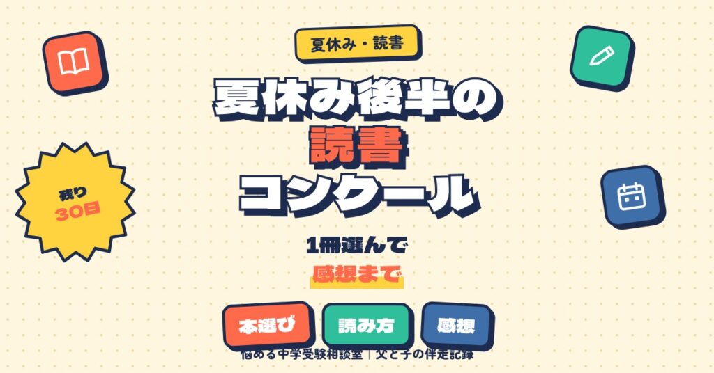 夏休み後半の読書コンクール
